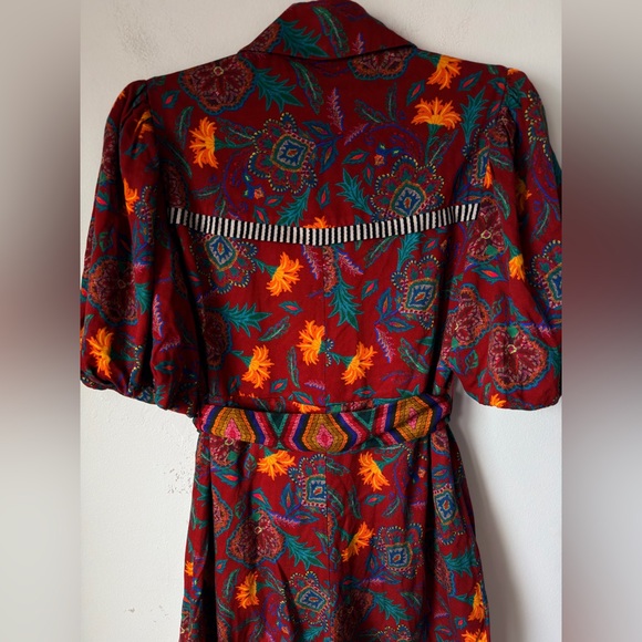 FARM RIO ANTHROPOLOGY Floral Red ROMPER - Picture 15 of 16